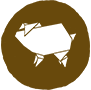 A brown pig symbol