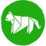 A green tiger symbol